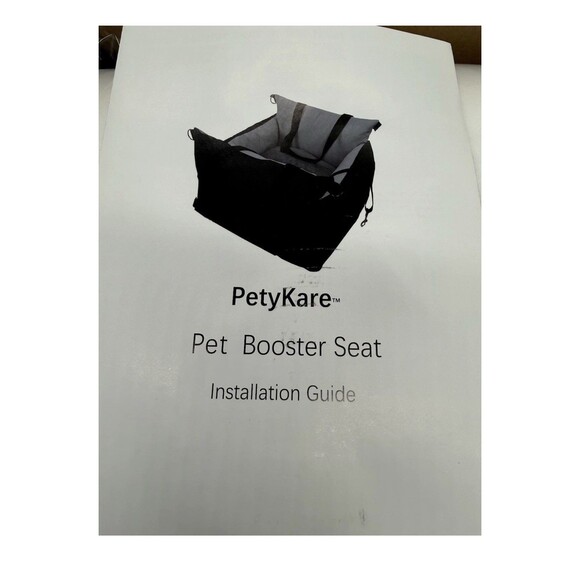 Dog Car Seat Waterproof Booster w Storage Pockets Groom Glove Small Black Gray - Picture 13 of 16